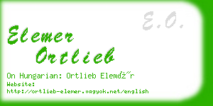 elemer ortlieb business card